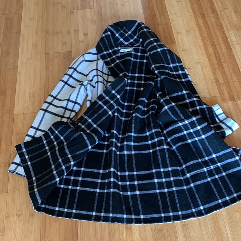 🖤Plaid double face wool reversible 2-in-1 coat FIRM📍EXTRA PICS📍 - Picture 14 of 16